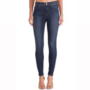 LEVEL 99 / ANTHROPOLOGIE 99299 Dark Wash Frayed Hem Skinny Jeans - Size 27